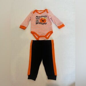 Baby Essentials Orange and White Striped Baby Outfit